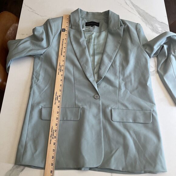 Endless Rose Single Breasted Blazer Womens Pistachio Green 1 Button Jacket Sz Lg - Picture 8 of 16